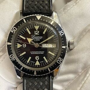 Vintage Lucerne SeaWatch Superwaterproof Antimagnetic Men’s Doesn’t Work